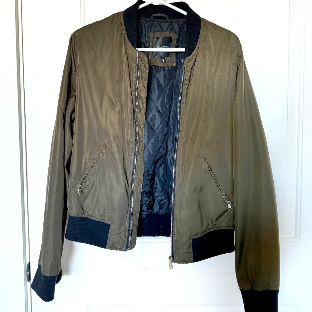 Army Green Bomber Jacket